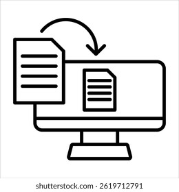 Ícone De Estrutura De Tópicos De Resumo Do Documento. Ilustração de vetor simples no plano de fundo branco