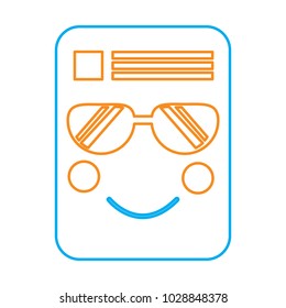 document sunglasses emoji icon image 
