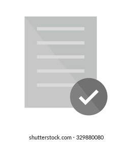 Document, survey, checklist, tick icon vector image. Can also be used for seo, digital marketing, technology. Suitable for use on web apps, mobile apps and print media.