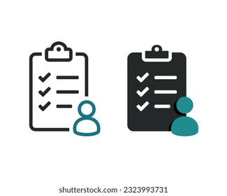 Document survey icon. Illustration vector