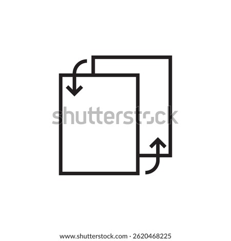 document switch icon editable outline stroke vector eps