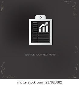 Document symbol on dark background,vector