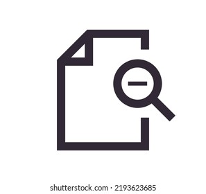 Document symbol and paper icon simple outline linear vector.