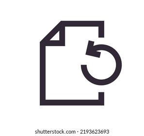 Document symbol and paper icon simple outline linear vector.