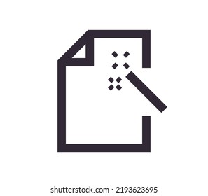 Document symbol and paper icon simple outline linear vector.