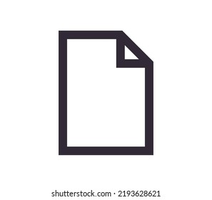 Document symbol and paper icon simple outline linear vector.