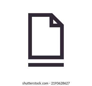 Document symbol and paper icon simple outline linear vector.