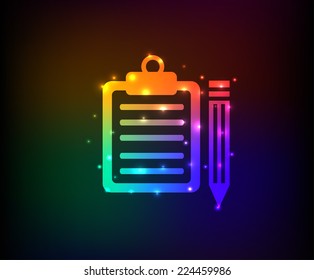 Document symbol,rainbow vector