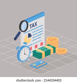 document and tax set icons