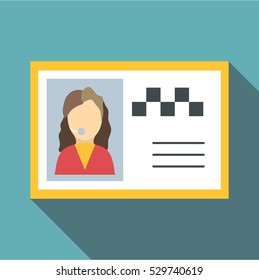 Document taxi driver icon. Flat illustration of document taxi driver vector icon for web