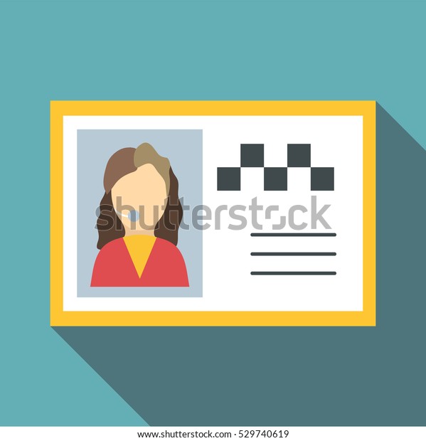 Document taxi driver icon. Flat illustration\
of document taxi driver vector icon for\
web