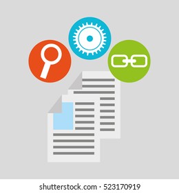 document technology social media concept vector illustration eps 10