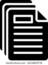 Document Template Glyph Vector Icon Design