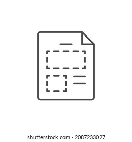Document template line outline icon