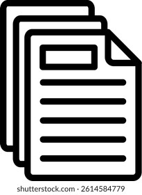 Document Template Line Vector Icon Design