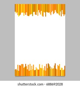 Document template from vertical stripes in orange tones - vector page design
