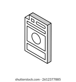 document templates technical writer isometric icon vector. document templates technical writer sign. isolated symbol illustration