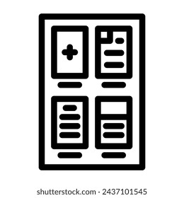 document templates technical writer line icon vector. document templates technical writer sign. isolated contour symbol black illustration