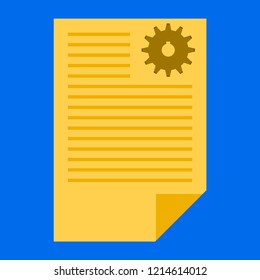 Document with text and circle. Add paper. Attach page.