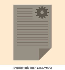 Document with text and circle. Add paper. Attach page.