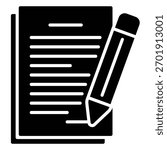 Document or text file draft icon