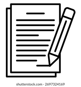 Document or text file draft icon