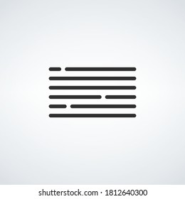 Document text icon . File text icon illustration. Stock vector illustration isolated on white background.