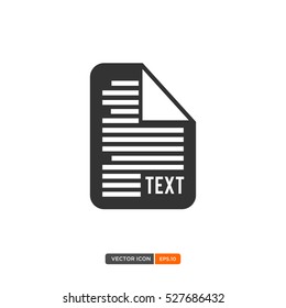 Document text icon. Vector illustration eps.10