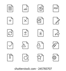 Document Thin Icons