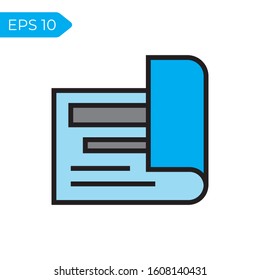 Document thin line color icon design for business and advertising 