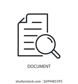 Document thin line icons. Original vector illustration.