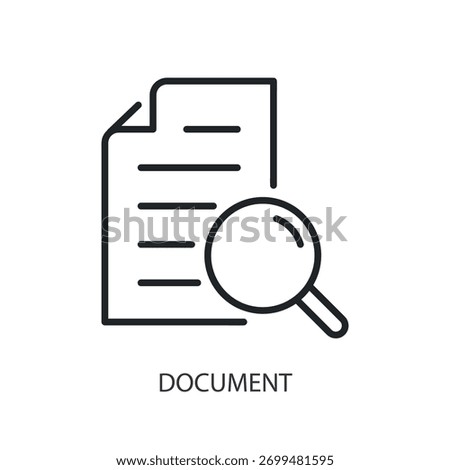 Document thin line icons. Original vector illustration.