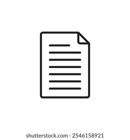 Document thin line vector icon