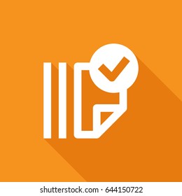 Document tick catalog line vector icon