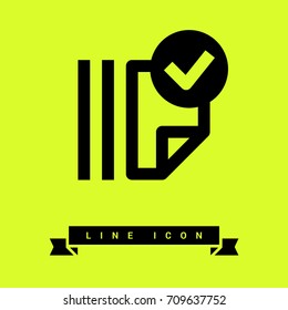Document tick catalog line vector icon