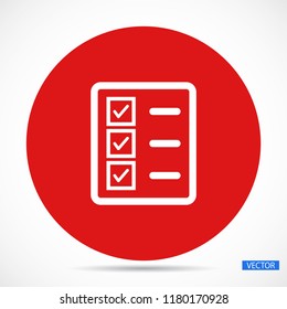 document tick vector icon