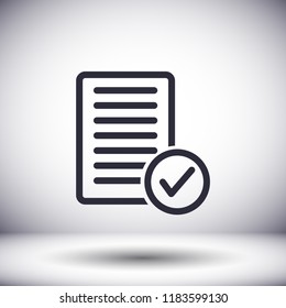 document tick vector icon