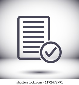 document tick vector icon