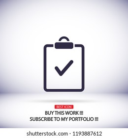 document tick vector icon