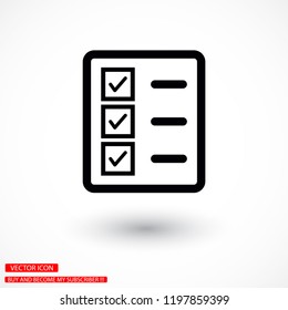 document tick vector icon