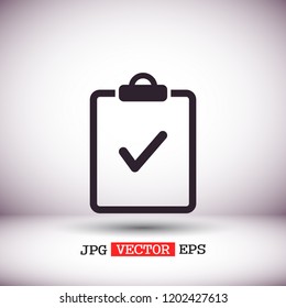 document tick vector icon
