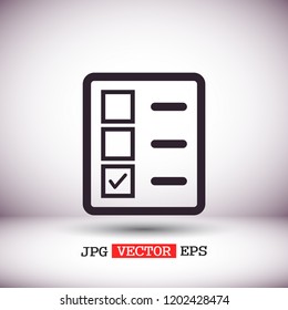 document tick vector icon