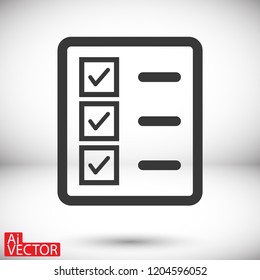 document tick vector icon