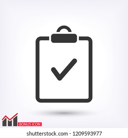 document tick vector icon