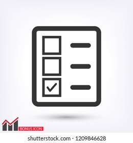 document tick vector icon