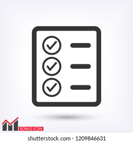 document tick vector icon