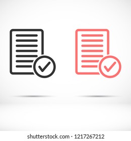 document tick vector icon