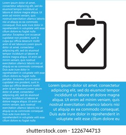 document tick vector icon