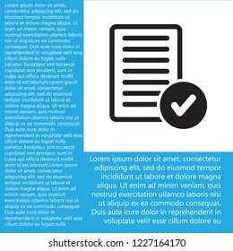 document tick vector icon