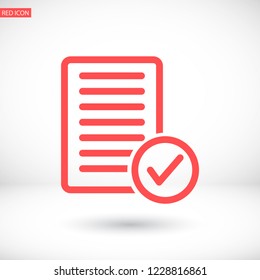 document tick vector icon